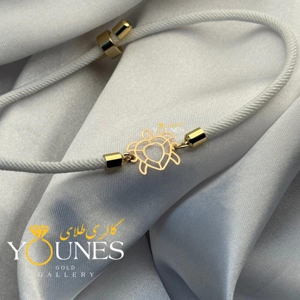 دستبند لاک پشت طلا لیزری